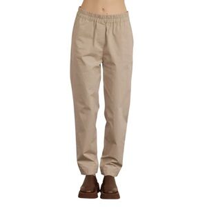 Rina Zin Ice Pantela 6 Beige Linen Pants with Elastic Waist size Large